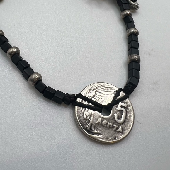 K & Z‎ black miyuki bead and silver toned slider bracelet - Picture 11 of 14